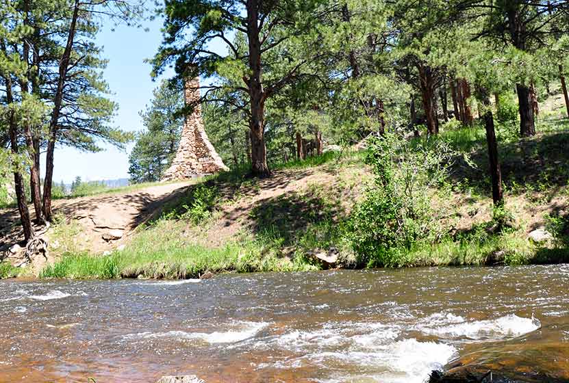 Hiking trails in O'Fallon Park near Evergreen, Colorado