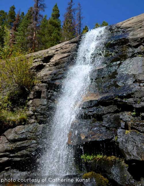 bridal veil falls in rocky mountain national park
