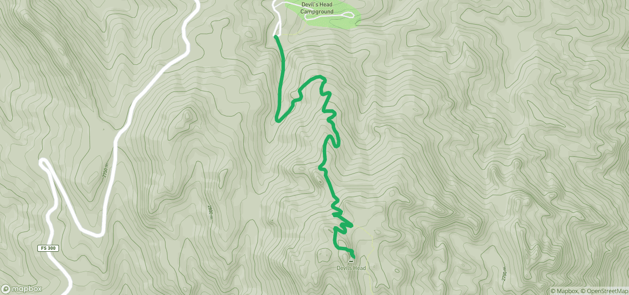 trail map for devils head hike near sedalia colorado