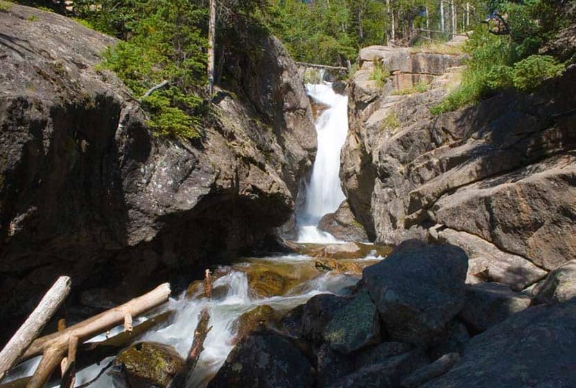 chasm falls rocky mountain national park header