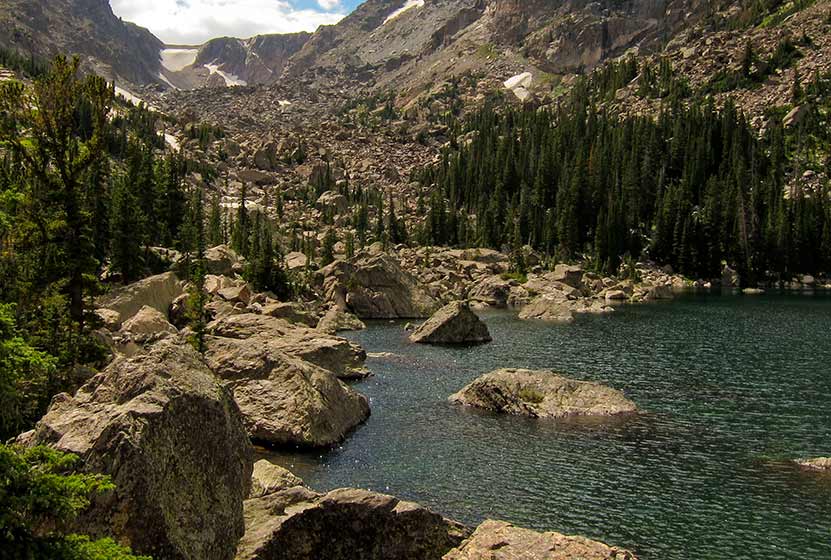 lake haiyaha rocky mountain national park header