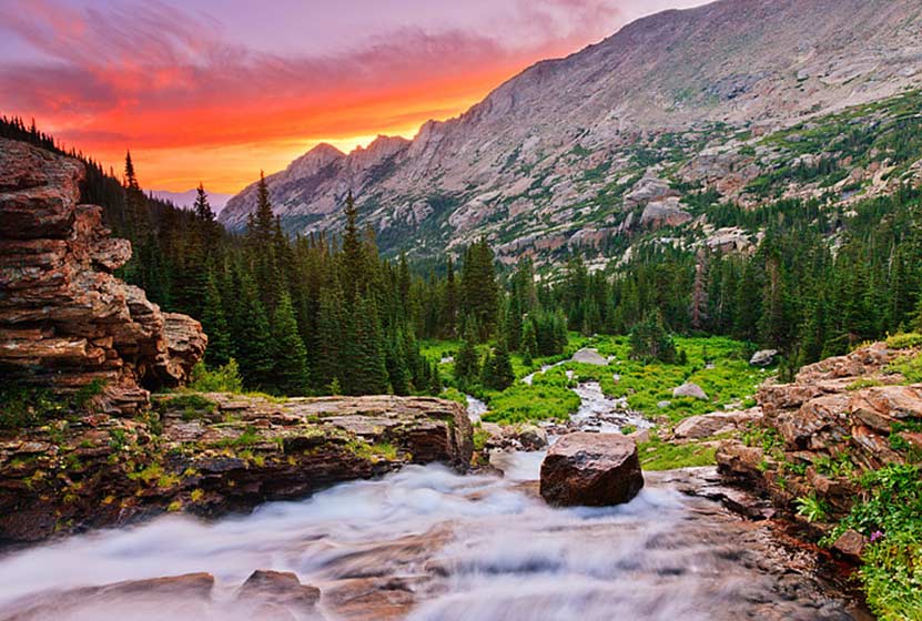 ribbon falls rocky mountain national park header