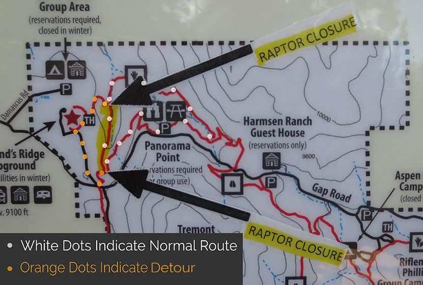 Raccoon Loop Closure Route Map Golden Gate Canyon State Park02 