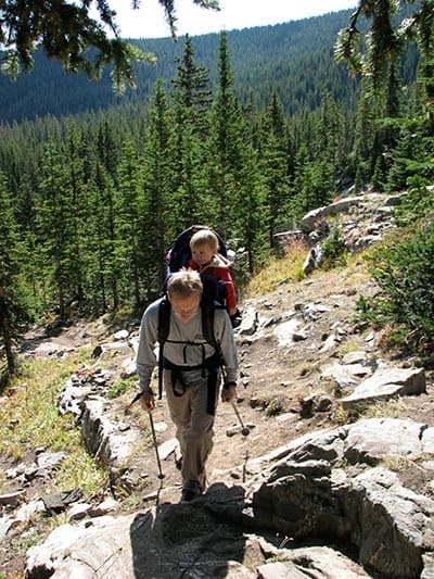 trail up to continental falls near breckenridge