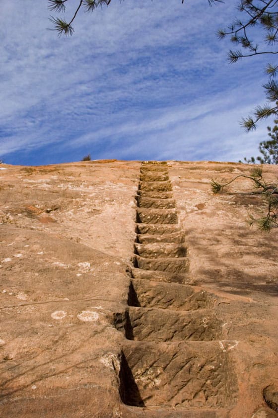 quarry steps at red rock open space on hike in colorado springs