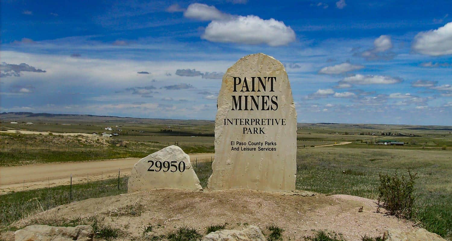 paint mines interpretive park main entrance sign