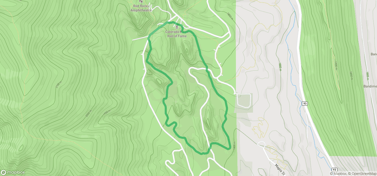 Map of trading post trail hike near morrsion colorado